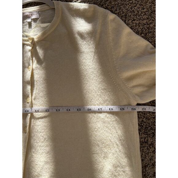 Bianco & Blu Women’s Butter Yellow Cardigan Wool Cashmere Silk XL Preppy - Picture 7 of 7